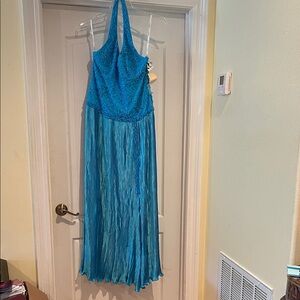 Chico's Vibrant Blue long halter Gown/dress